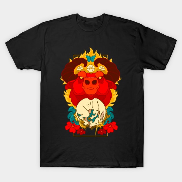 The Lady and the Bull T-Shirt by Killskerry